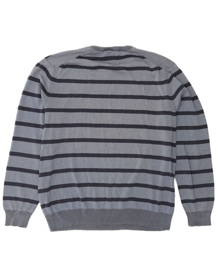 Suéter masculino Canda com gola redonda 2XL listrado azul