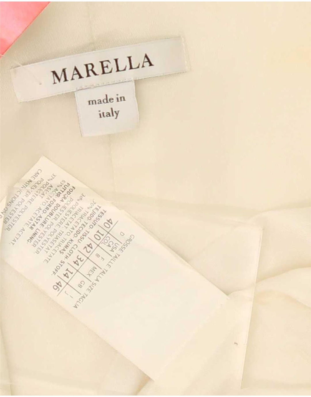 Jaqueta blazer feminina Marella com 1 botão Reino Unido 14 grande triacetato branco