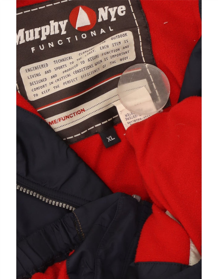 Jaqueta corta-vento masculina Murphy & Nye Reino Unido 42 XL azul marinho poliéster