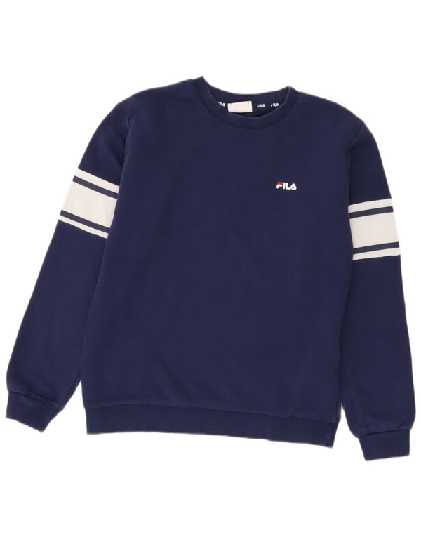 Moletom Fila Boys Jumper 13-14 Anos Azul Marinho Colorblock Algodão