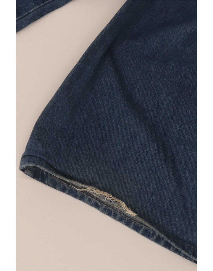 Trussardi Mens Bootcut Jeans W31 L32 Azul Algodão