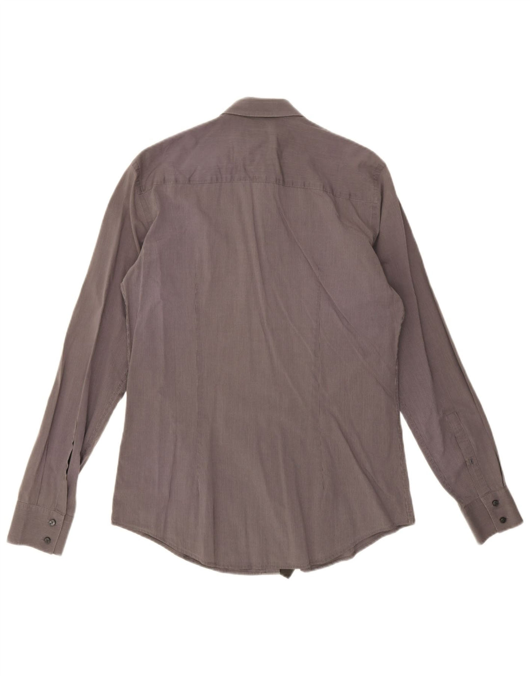Camisa masculina Calvin Klein Slim Fit listrada cinza médio