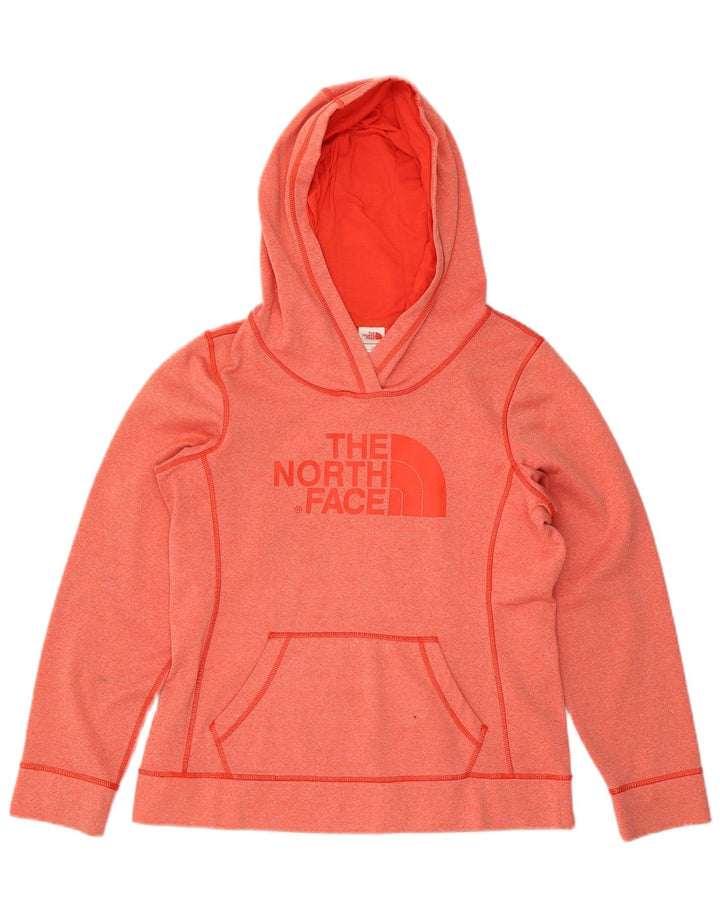 Jumper feminino com capuz gráfico THE NORTH FACE Reino Unido 14 grande poliéster laranja