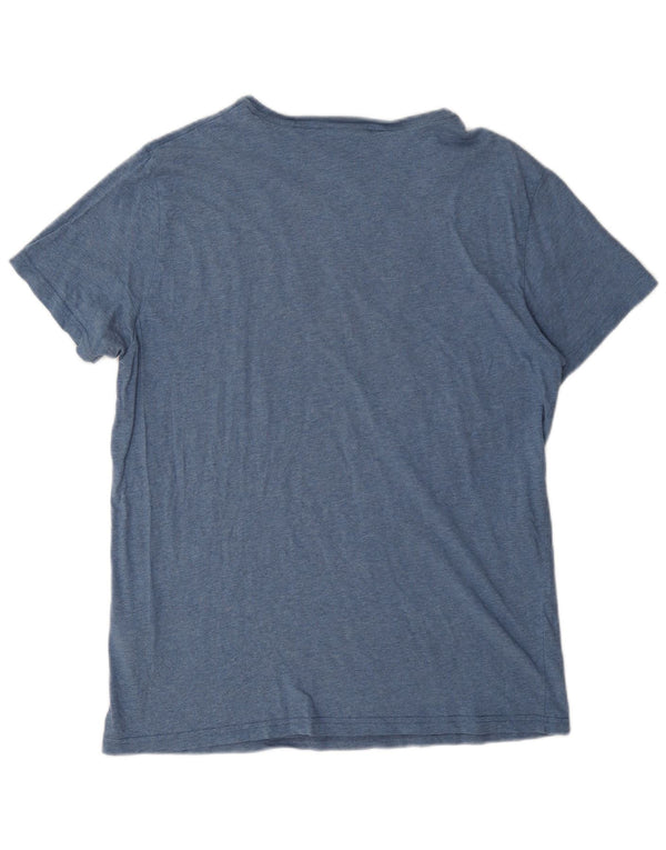 Gant Camiseta masculina gráfica Top grande algodão azul