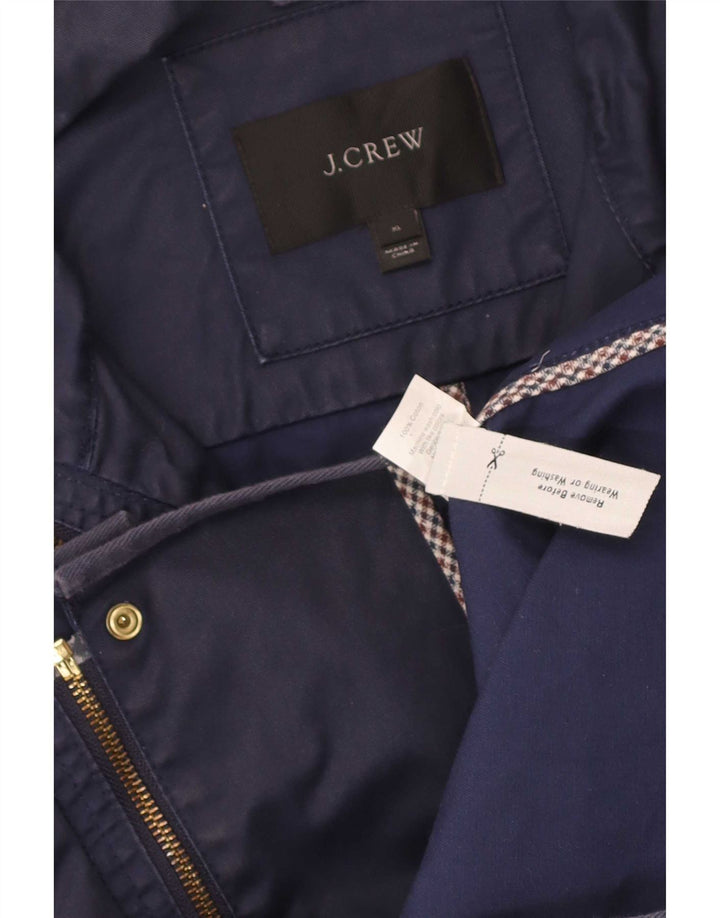 Jaqueta utilitária feminina J. Crew UK 18 XL azul marinho algodão
