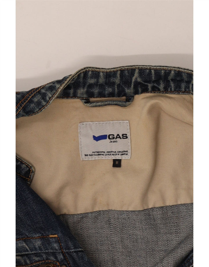 Jaqueta jeans feminina GAS UK 14 algodão azul médio