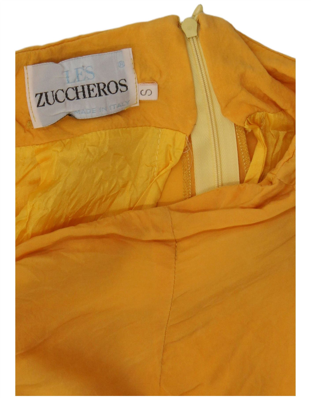 Saia lápis feminina VINTAGE pequena W26 laranja Cupro