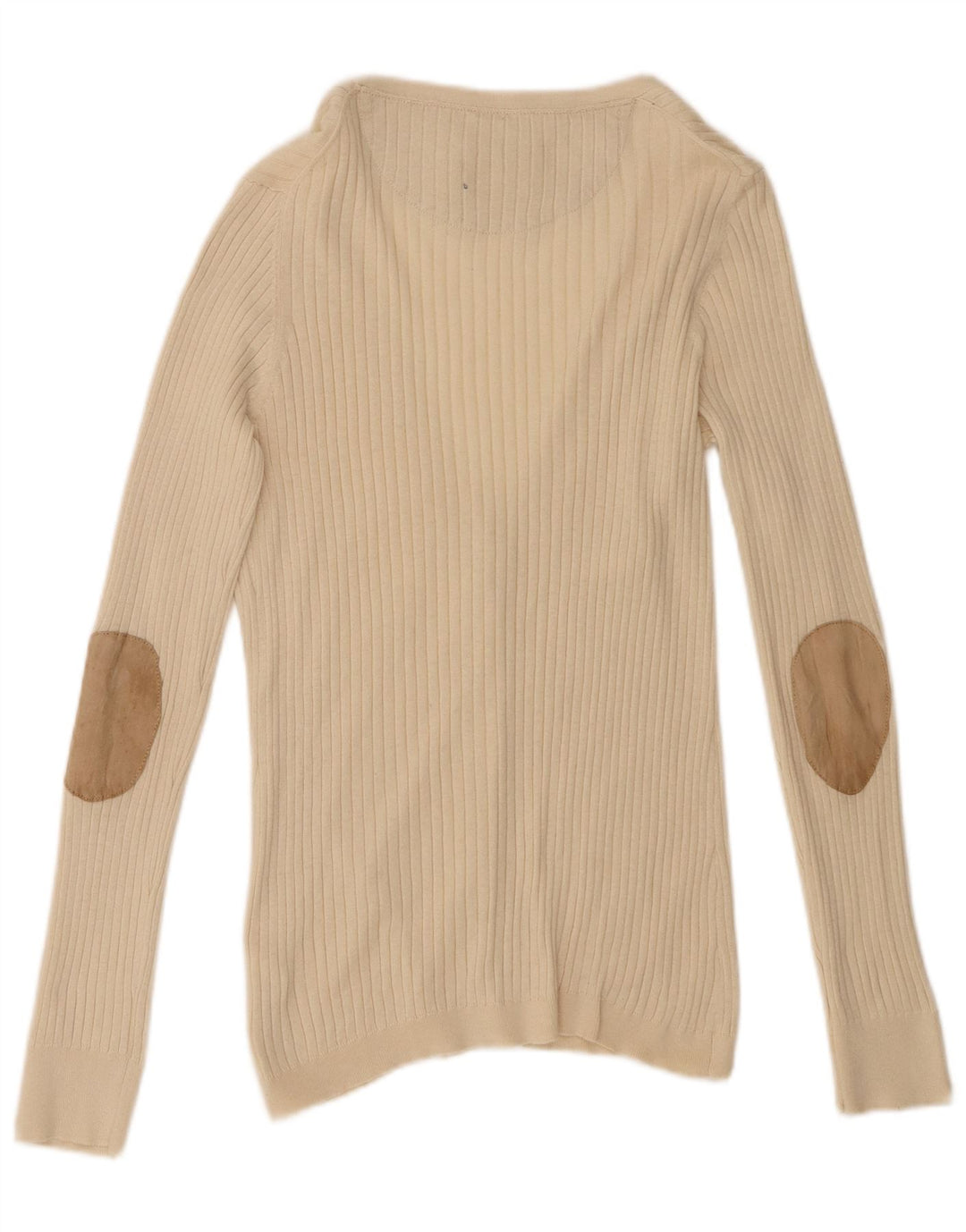 Suéter cardigã feminino Massimo Dutti Reino Unido 16 grande algodão bege