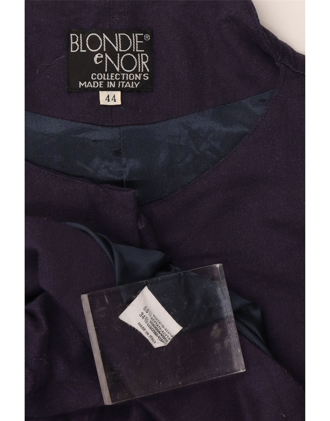 Jaqueta bomber feminina VINTAGE IT 44 acetato azul marinho médio