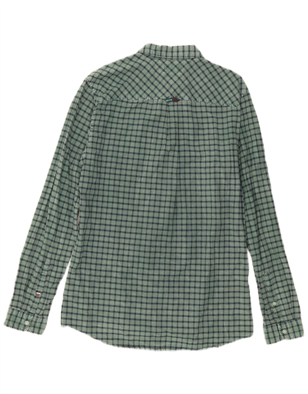 Camisa masculina Tommy Hilfiger Regular Fit algodão xadrez verde médio