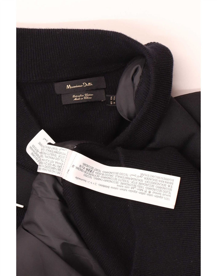 Jaqueta bomber masculina Massimo Dutti UK 42 XL algodão preto