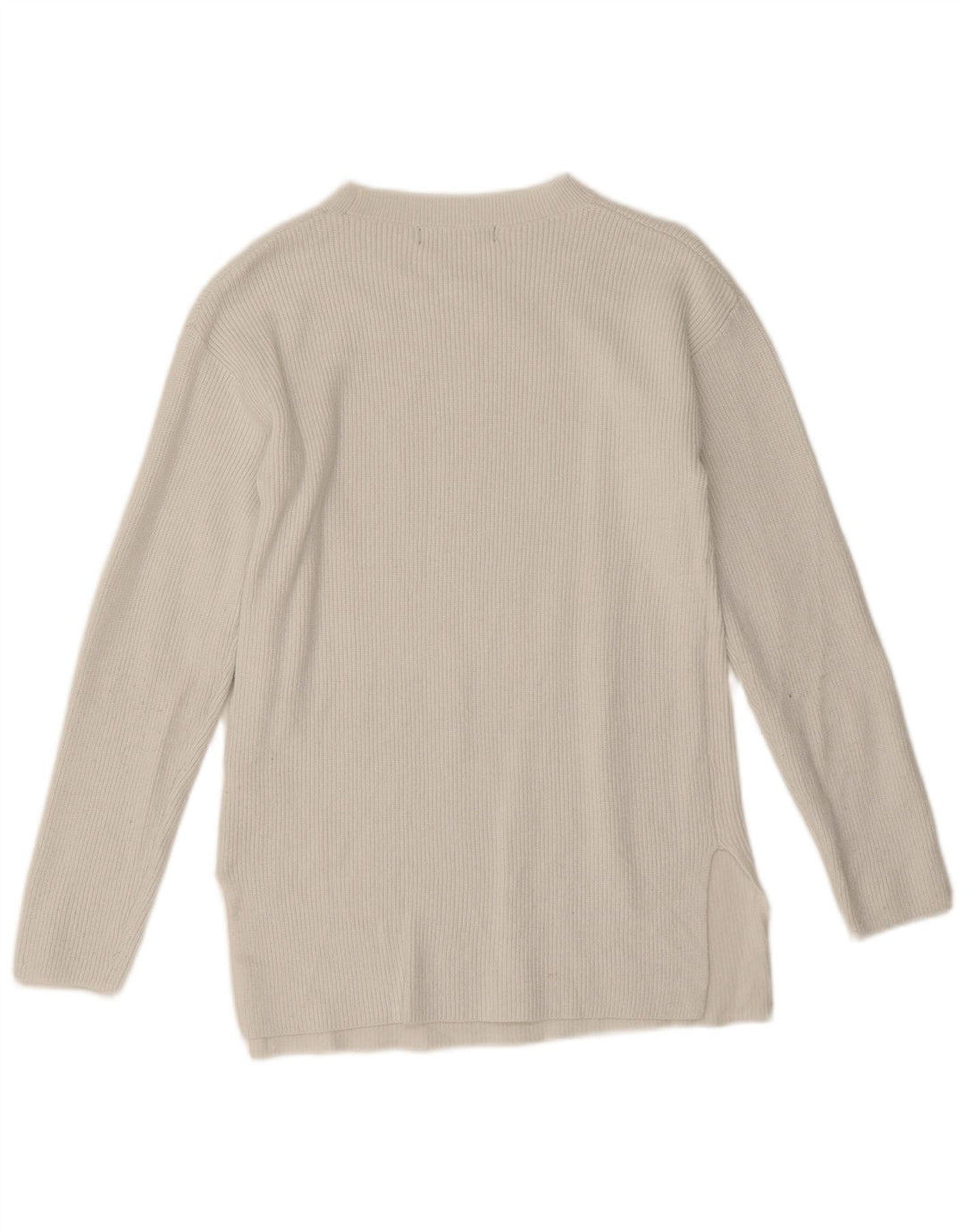 Suéter feminino Marks & Spencer com gola barco e viscose branca pequena Reino Unido 10