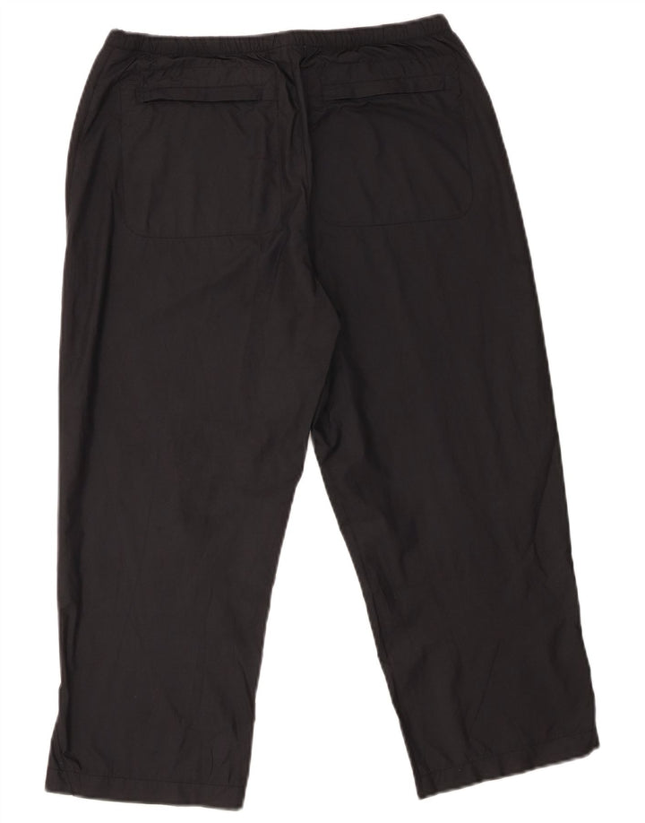 Calça de treino feminina Kappa Capri UK 10 poliéster preto pequeno