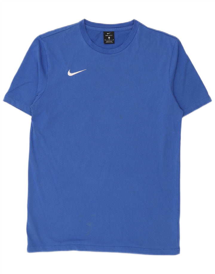 Nike Mens Dri Fit Camiseta Top Médio Algodão Azul