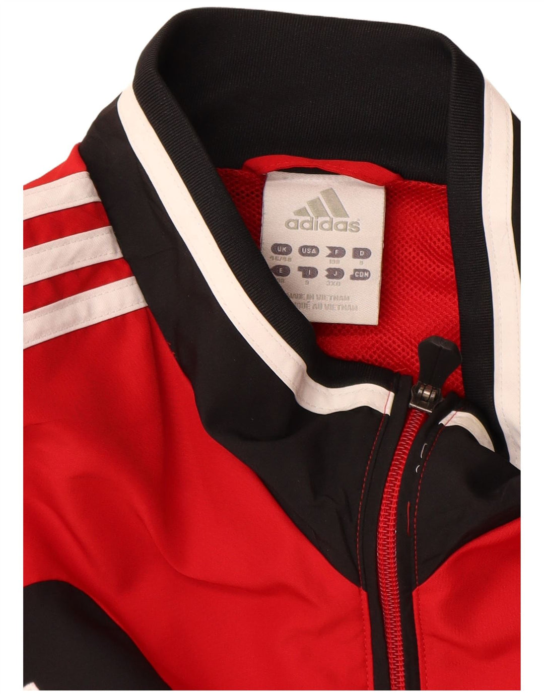 ADIDAS Mens Graphic Tracksuit Top Jacket UK 46/48 XL Vermelho Colorblock
