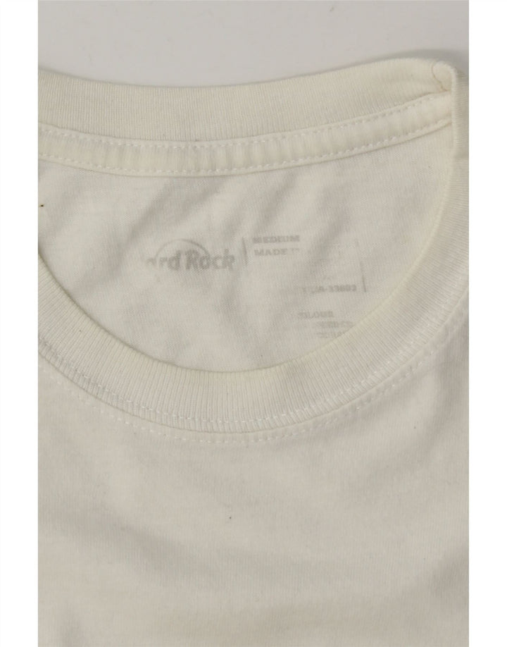 Camiseta masculina Hard Rock Cafe Lisboa Graphic Top Médio Branco