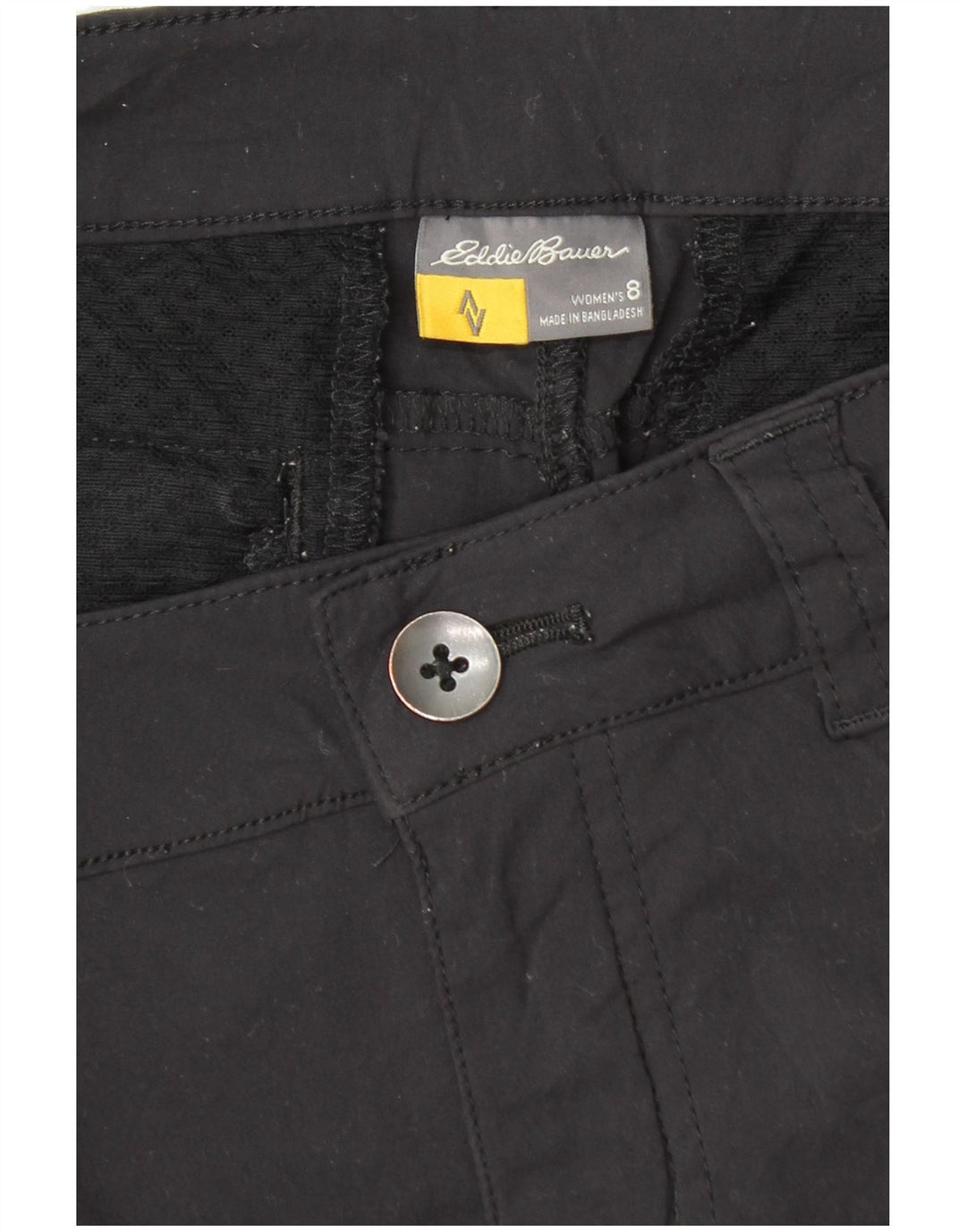 Shorts casuais femininos Eddie Bauer US 8 médio W30 cinza