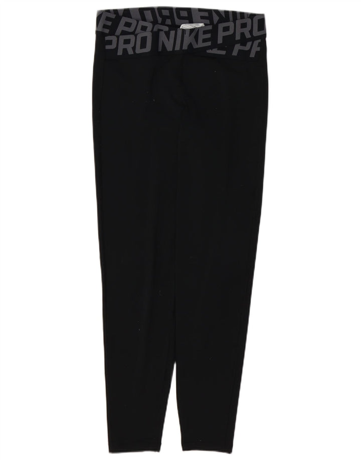 Leggings femininas Nike Dri Fit Graphic UK 12 médio preto poliéster