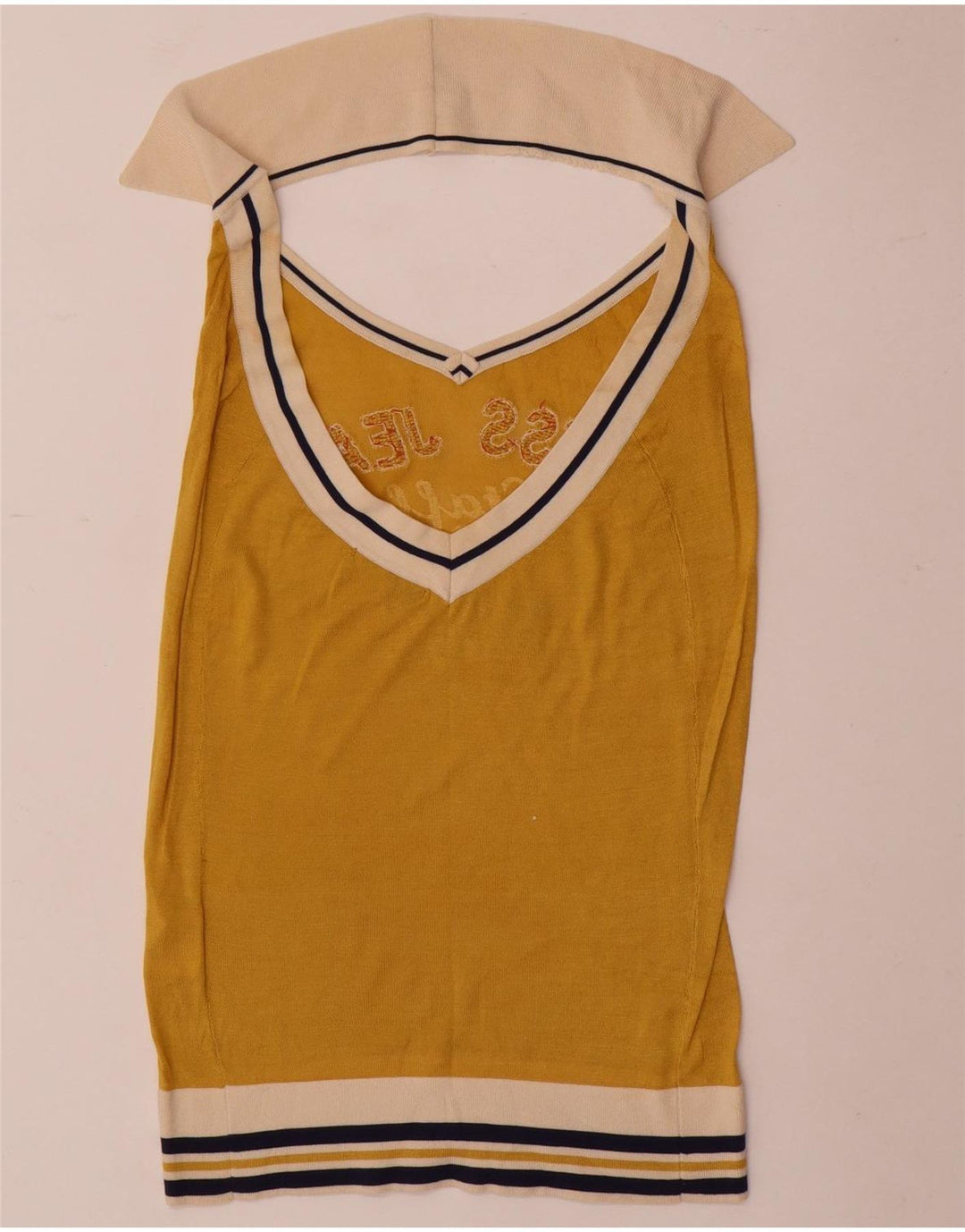 Top feminino Guess com estampa gráfica UK 12 seda colorblock amarelo médio