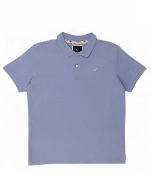 Camisa Polo Masculina Crew Clothing XL Azul Algodão