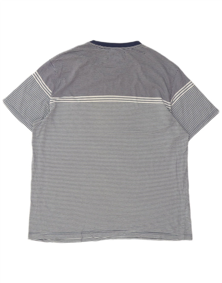 Camiseta masculina alta PENGUIN XL algodão listrado azul marinho