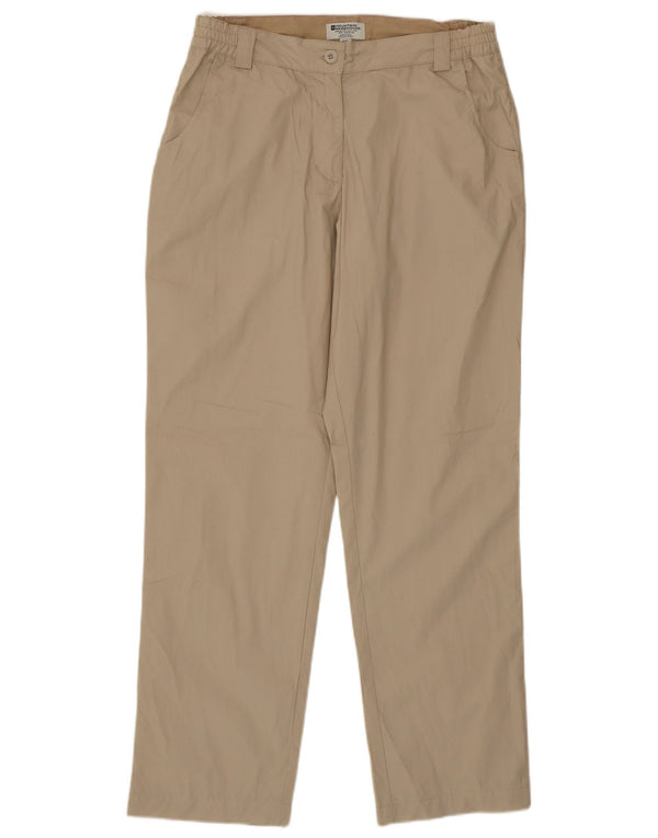 Calça feminina casual reta Mountain Warehouse Reino Unido 8 pequena W30 L28 bege