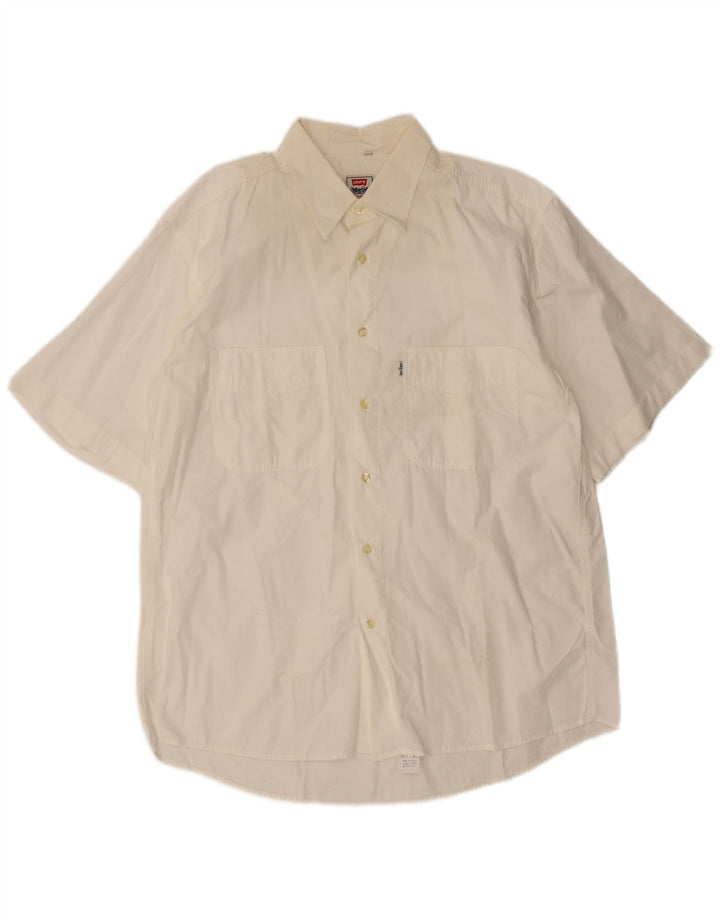 Camisa masculina de manga curta Levi's grande branca