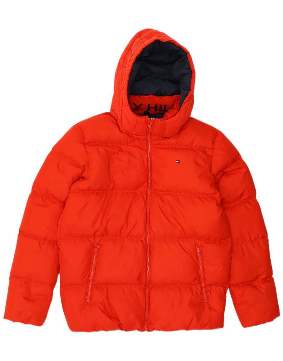 Jaqueta acolchoada com capuz para meninos Tommy Hilfiger 15-16 anos poliéster vermelho