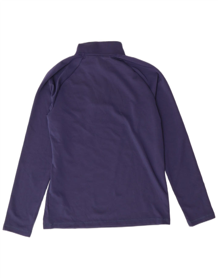 PUMA Mens Zip Neck Pullover Treino Top Pequeno Azul Marinho Poliéster