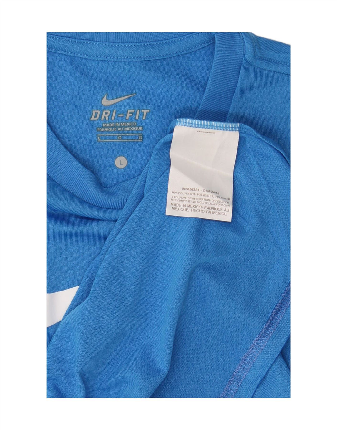 Camiseta Nike Feminina Dri Fit Graphic Top UK 14 Grande Azul Poliéster