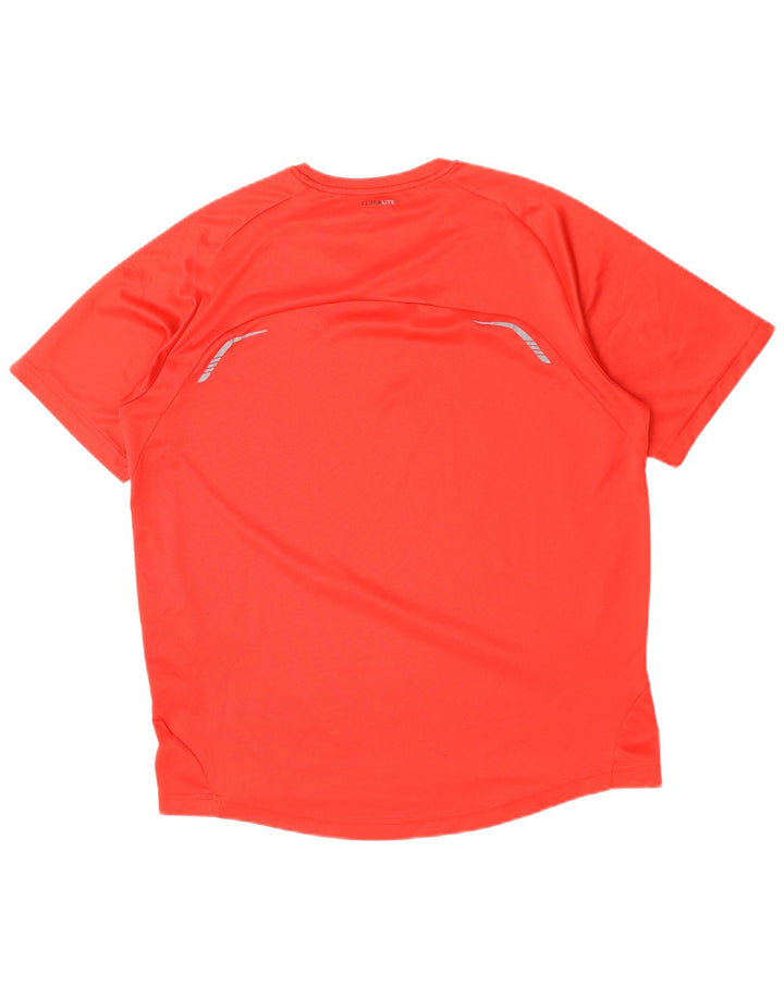 ADIDAS Mens Climalite T-Shirt Top Grande Vermelho