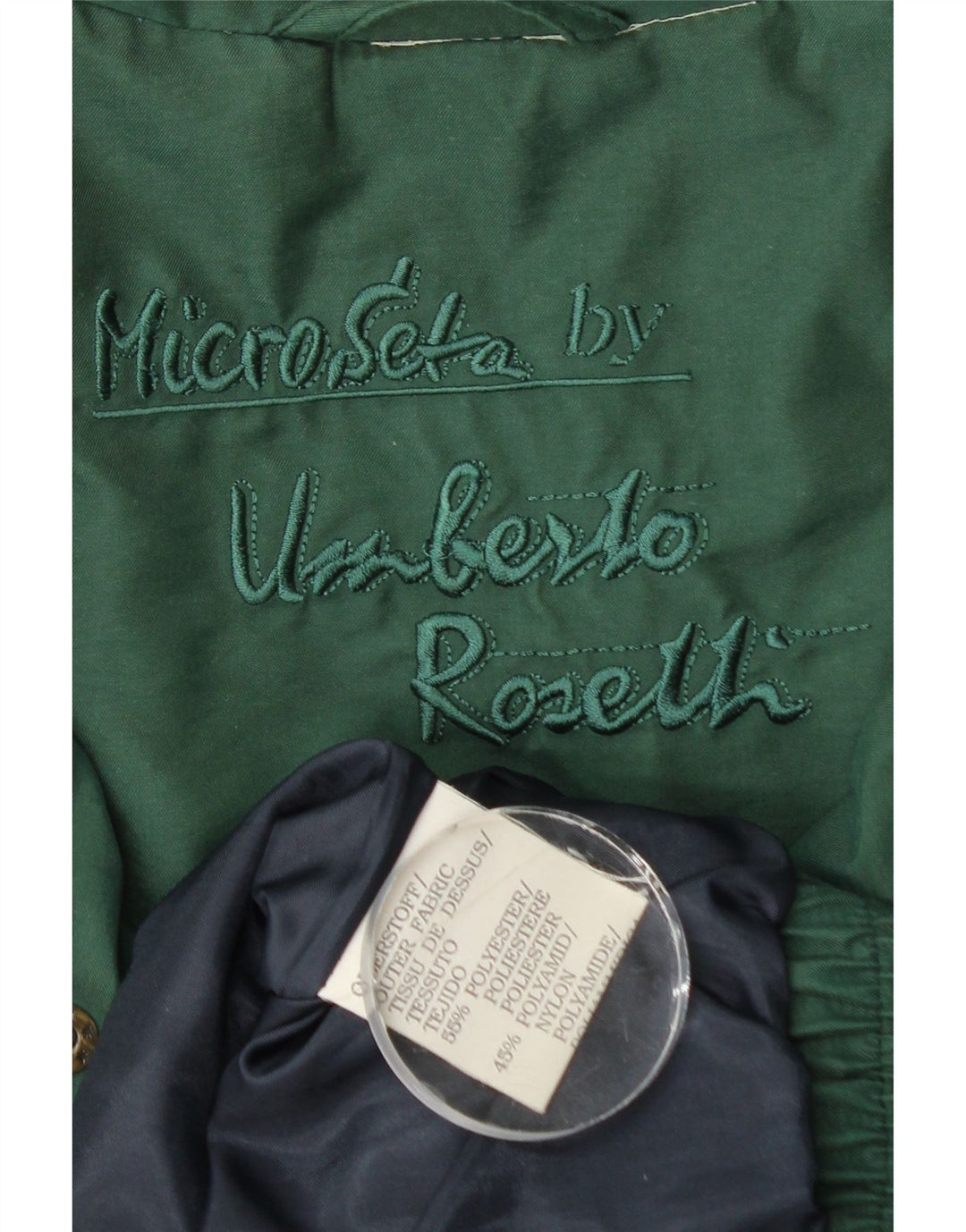 Jaqueta bomber masculina Umberto Rosetti UK 40 poliéster verde grande