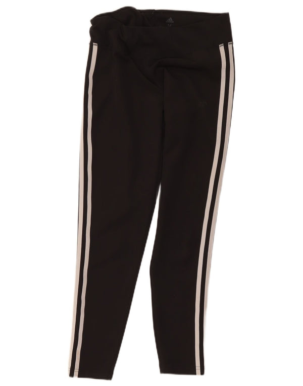 Adidas Womens Climalite Crop Leggings UK 12/14 Médio Preto Poliéster