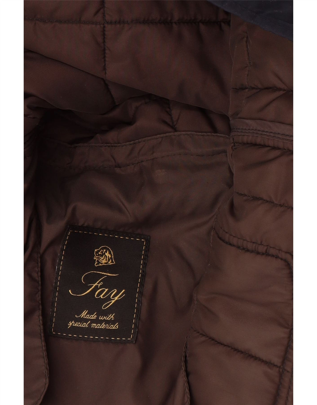 Jaqueta acolchoada masculina Fay UK 36 pequena azul marinho