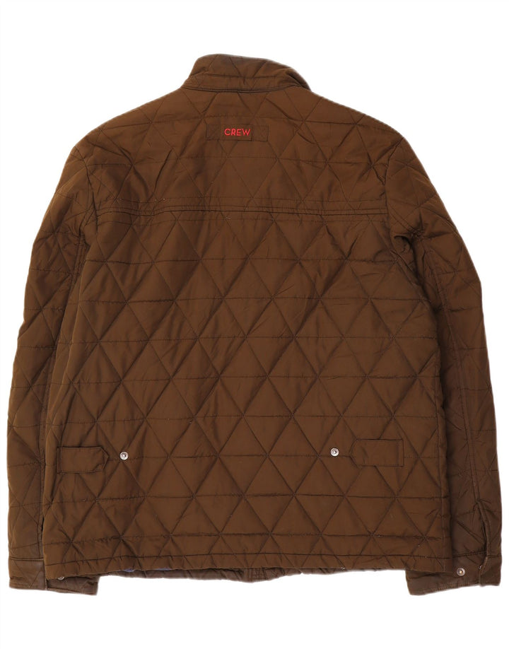 Jaqueta acolchoada masculina UK 42 XL da roupa da tripulação poliéster cáqui