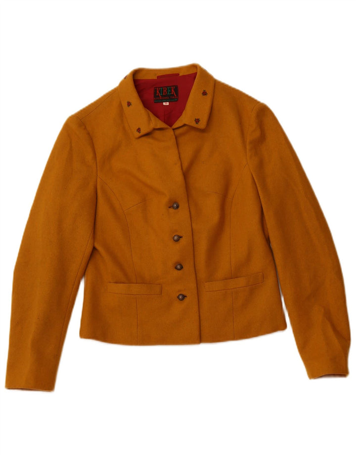 Jaqueta blazer feminina VINTAGE com 4 botões IT 38 XS algodão amarelo