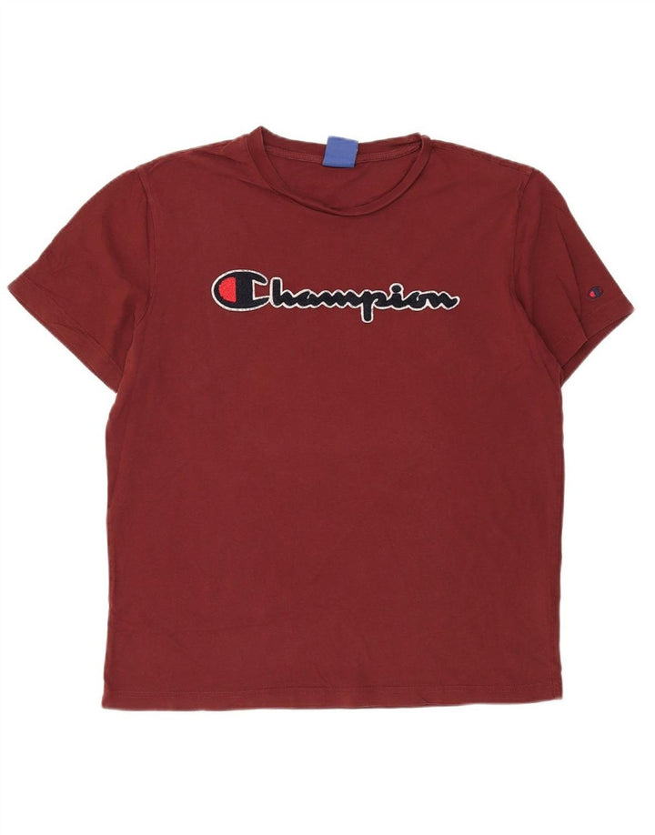 Camiseta masculina com estampa CHAMPION grande algodão marrom