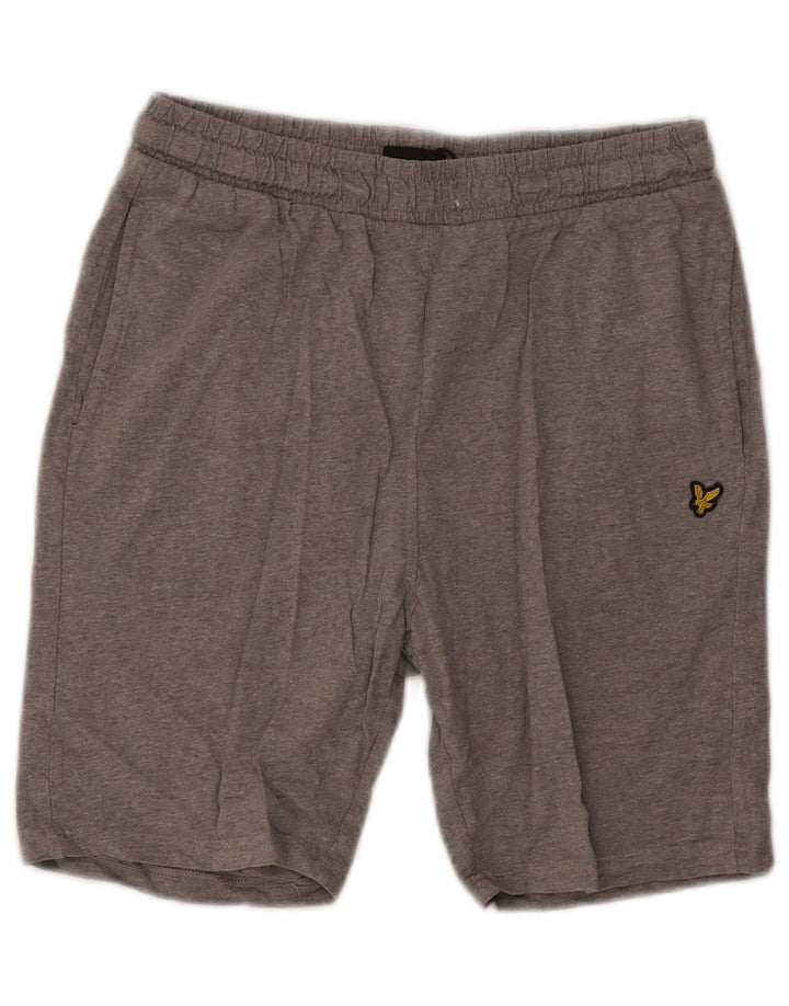 Lyle & Scott Shorts esportivos para meninos 14-15 anos cinza algodão