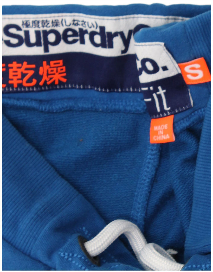 Shorts esportivos masculinos SUPERDRY pequeno algodão azul