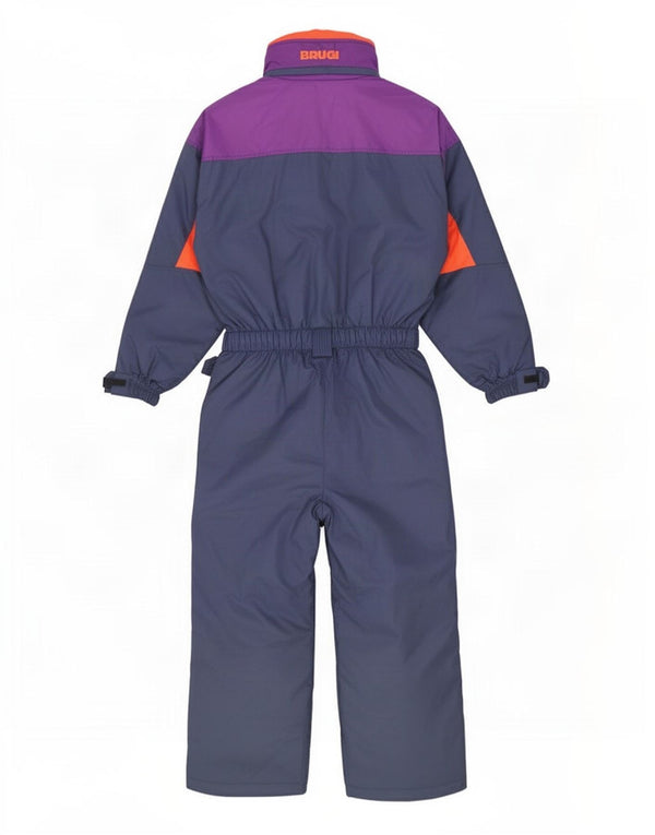 Macacão masculino de esqui com capuz Brugi UK 42 grande azul colorblock poliamida
