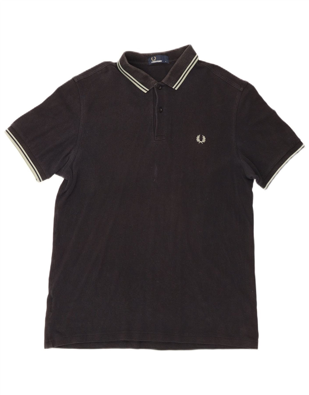 Camisa polo masculina Fred Perry grande algodão preto
