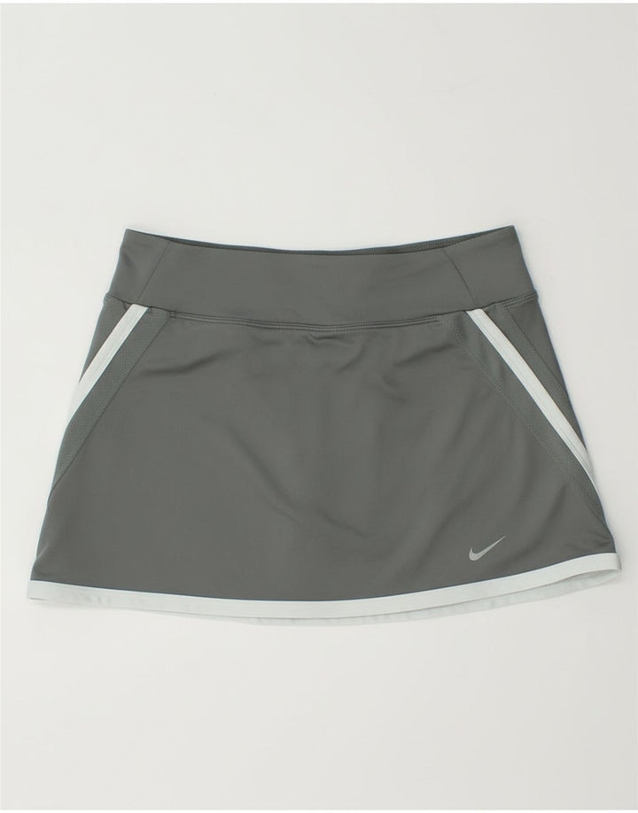 Nike Womens Dri Fit Skort UK 14 Grande Cinza Colourblock Poliéster