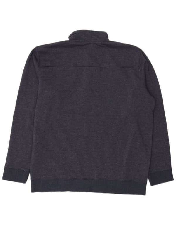 Moletom masculino James Pringle com zíper e gola 2XL algodão azul marinho