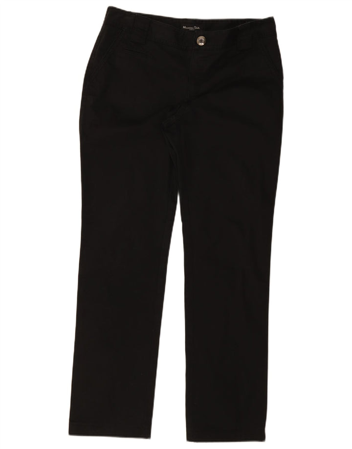 Calça Chino Reta Feminina Massimo Dutti EU 40 Médio W30 L30 Preto