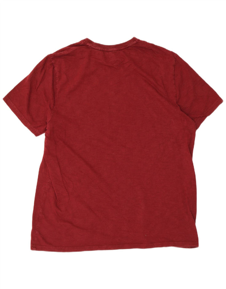 Camiseta gráfica masculina Fat Face Top 2XL algodão marrom