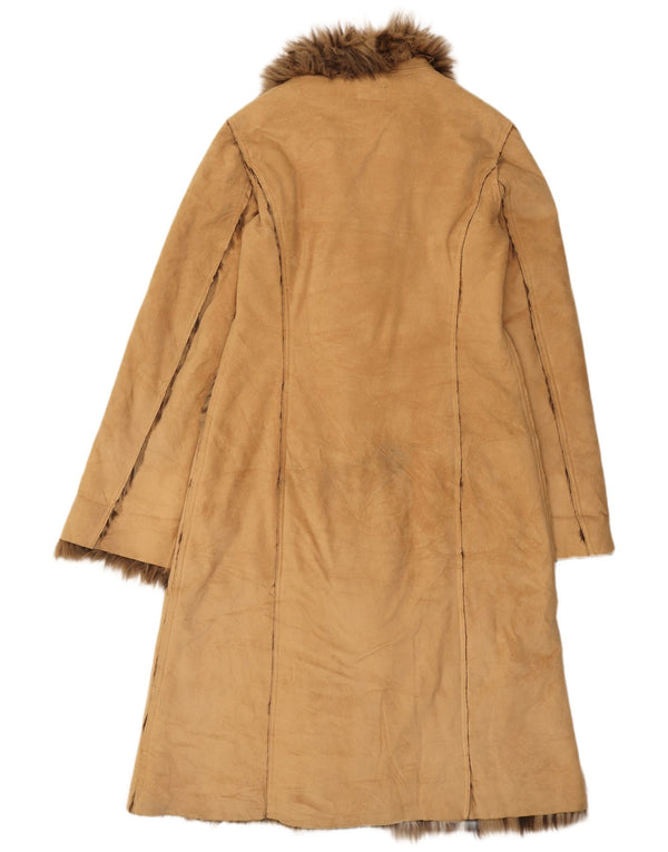 Sobretudo Sherpa Feminino Básico UK 16 Grande Bege