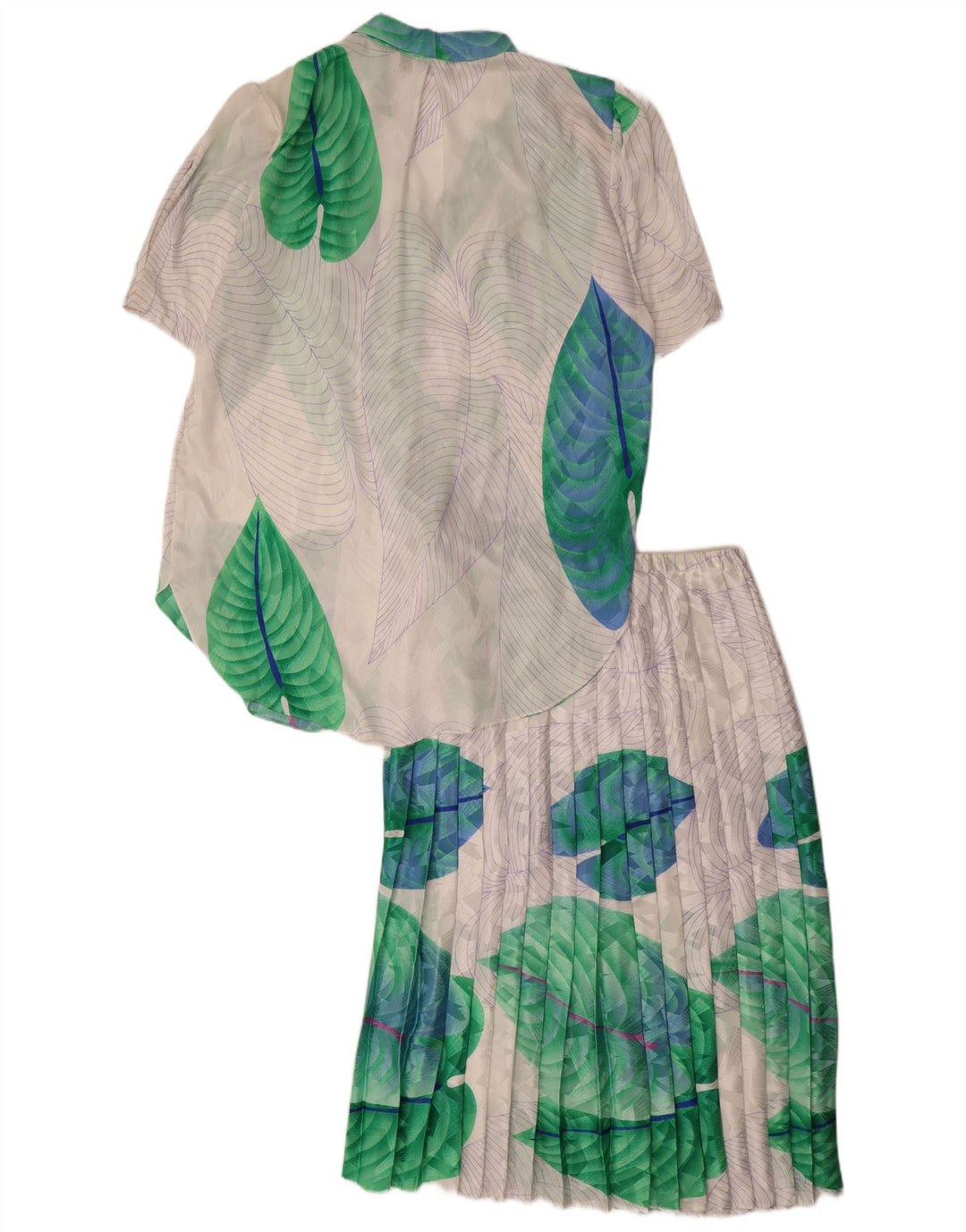 Conjunto de saia feminina E+M Augustat de 2 peças EU 42 grande W32 cinza floral poliéster