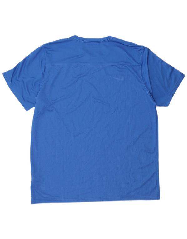 Nike Mens Dri Fit T-Shirt Top 2XL Blue Polyester