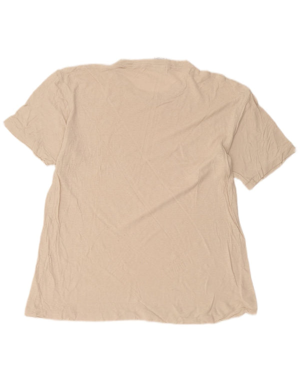 Zara Camiseta masculina Top Médio Bege Linho