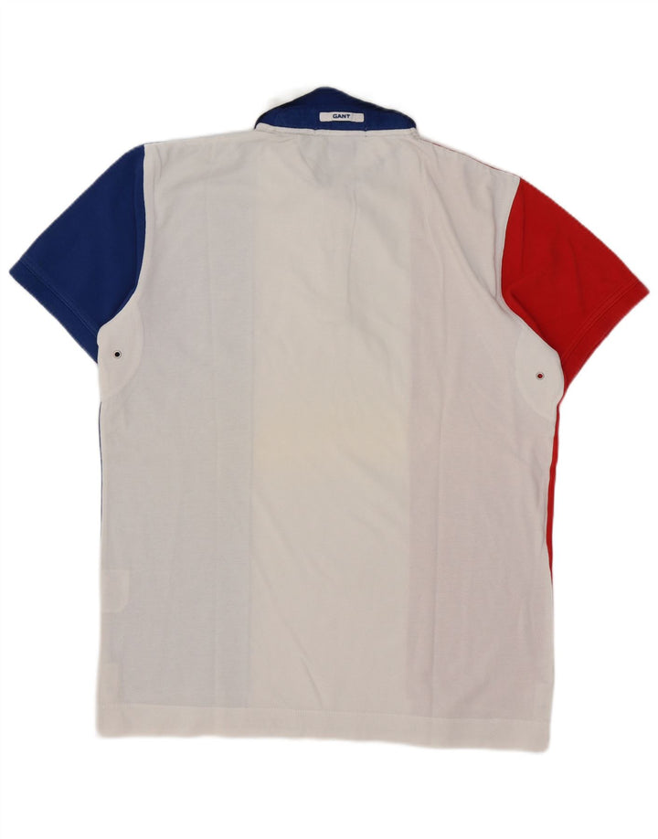 Camisa polo masculina Gant XL algodão colorblock multicolorido
